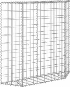 vidaXL Podniesiona rabata gabionowa, trapezowa, stal, 100x20x100 cm 5