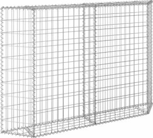 vidaXL Podniesiona rabata gabionowa, trapezowa, stal, 150x20x100 cm 5