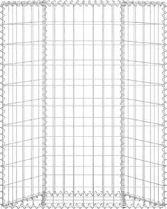 vidaXL Podniesiona rabata gabionowa, trapezowa, stal, 80x20x100 cm 3