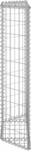 vidaXL Podniesiona rabata gabionowa, trapezowa, stal, 80x20x100 cm 4
