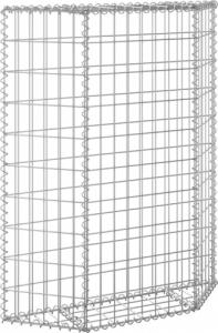 vidaXL Podniesiona rabata gabionowa, trapezowa, stal, 80x20x100 cm 5