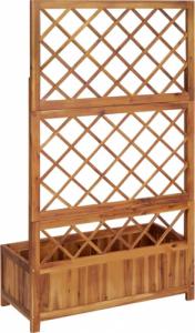 vidaXL Podwyższona donica z trejażem, 85x38x150 cm, drewno akacjowe 4