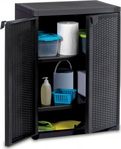 Szafa ogrodowa vidaXL Szafka ogrodowa, czarna, 65x45x88 cm, PP 5
