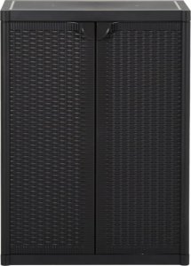 Szafa ogrodowa vidaXL Szafka ogrodowa, czarna, 65x45x88 cm, PP 2