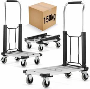 Higher Wózek magazynowy transportowy platformowy składany aluminiowy HIGHER 150kg 1