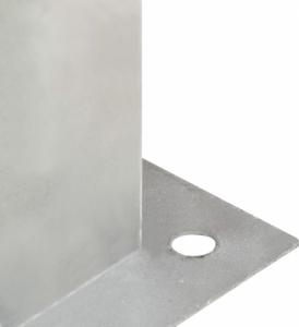 vidaXL Podstawy słupów, 4 szt., galwanizowany metal, 101 mm 6