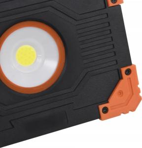 vidaXL Przenośny reflektor LED, ABS, 10 W, zimne białe światło 8