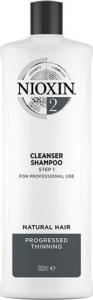 Nioxin NIOXIN_System 2 Cleanser Shampoo Noticeably Thinning szampon na wypadające włosy 1L 1