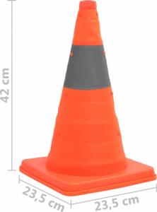 vidaXL Rozkładane pachołki drogowe, 10 szt., 42 cm 7