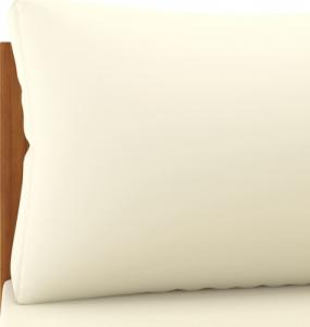 vidaXL Siedziska narożne z kremowymi poduszkami, 2 szt., akacjowe 7