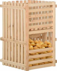 Skrzynia ogrodowa vidaXL Skrzynia na ziemniaki, 50x50x80 cm, lite drewno sosnowe 2