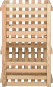 Skrzynia ogrodowa vidaXL Skrzynia na ziemniaki, 50x50x80 cm, lite drewno sosnowe 5