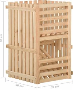 Skrzynia ogrodowa vidaXL Skrzynia na ziemniaki, 50x50x80 cm, lite drewno sosnowe 8
