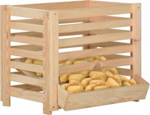 Skrzynia ogrodowa vidaXL Skrzynia na ziemniaki, 60x40x50 cm, lite drewno sosnowe 2