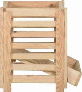 Skrzynia ogrodowa vidaXL Skrzynia na ziemniaki, 60x40x50 cm, lite drewno sosnowe 4