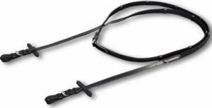 vidaXL Skórzane ogłowie dla dużego konia z wędzidłem i wodzami, czarne 5