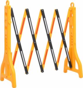 vidaXL Składana barierka drogowa, żółto-czarna, 250x38x96 cm 3