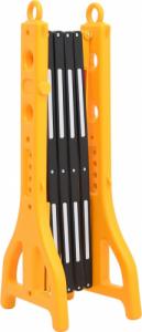 vidaXL Składana barierka drogowa, żółto-czarna, 250x38x96 cm 4