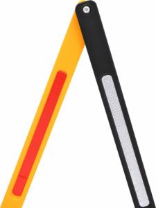 vidaXL Składana barierka drogowa, żółto-czarna, 250x38x96 cm 6