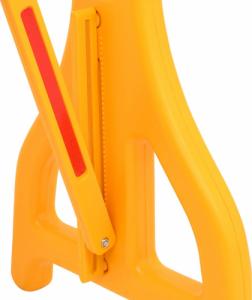 vidaXL Składana barierka drogowa, żółto-czarna, 250x38x96 cm 7