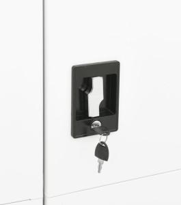 vidaXL Szafa zamykana na klucz, biała, 90x40x180 cm, stalowa 2