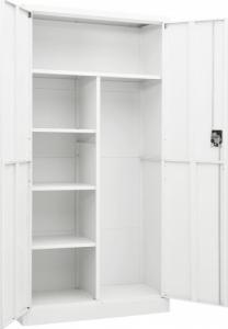 vidaXL Szafa zamykana na klucz, biała, 90x40x180 cm, stalowa 6