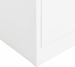 vidaXL Szafa zamykana na klucz, biała, 90x40x180 cm, stalowa 7