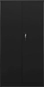vidaXL Szafa zamykana na klucz, czarna, 90x40x180 cm, stalowa 3