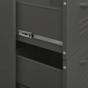 vidaXL Szafka z szufladami, antracytowa, 80x35x101,5 cm, stalowa 3