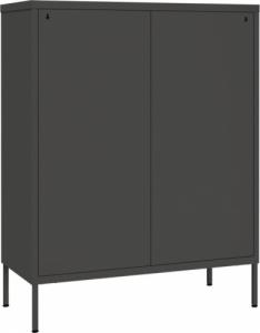 vidaXL Szafka z szufladami, antracytowa, 80x35x101,5 cm, stalowa 6