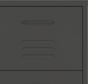 vidaXL Szafka z szufladami, antracytowa, 80x35x101,5 cm, stalowa 8