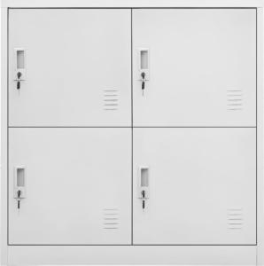 vidaXL Szafka zamykana na klucz, jasnoszara, 90x45x92,5 cm, stal 2