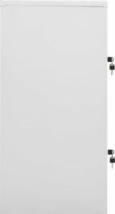 vidaXL Szafka zamykana na klucz, jasnoszara, 90x45x92,5 cm, stal 3