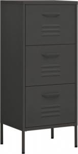 vidaXL Szafka, antracytowa, 42,5x35x101,5 cm, stalowa 2