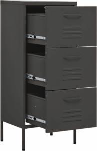 vidaXL Szafka, antracytowa, 42,5x35x101,5 cm, stalowa 7