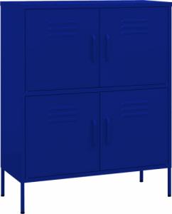 vidaXL Szafka, granatowa, 80x35x101,5 cm, stalowa 2