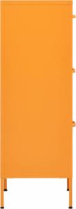 vidaXL Szafka, musztardowa, 42,5x35x101,5 cm, stalowa 5