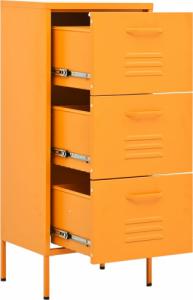 vidaXL Szafka, musztardowa, 42,5x35x101,5 cm, stalowa 7