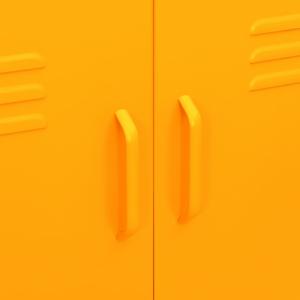 vidaXL Szafka, musztardowa, 80x35x101,5 cm, stalowa 3