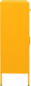 vidaXL Szafka, musztardowa, 80x35x101,5 cm, stalowa 6