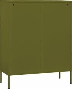 vidaXL Szafka, oliwkowozielona, 80x35x101,5 cm, stalowa 6