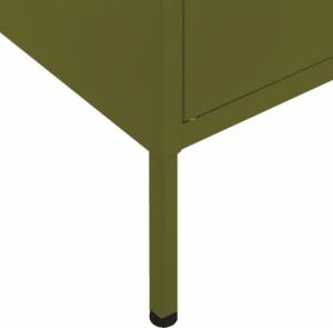 vidaXL Szafka, oliwkowozielona, 80x35x101,5 cm, stalowa 8