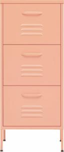 vidaXL Szafka, różowa, 42,5x35x101,5 cm, stalowa 4