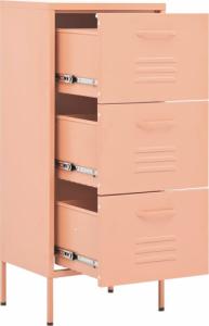 vidaXL Szafka, różowa, 42,5x35x101,5 cm, stalowa 7
