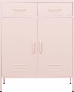 vidaXL Szafka, różowa, 80x35x101,5 cm, stalowa 5
