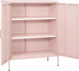 vidaXL Szafka, różowa, 80x35x101,5 cm, stalowa 4