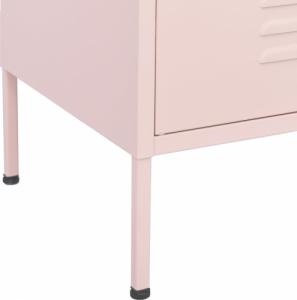 vidaXL Szafka, różowa, 80x35x101,5 cm, stalowa 8