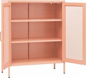 vidaXL Szafka, różowa, 80x35x101,5 cm, stalowa 5