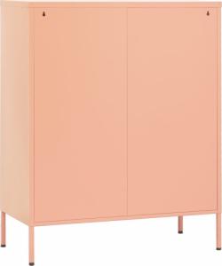 vidaXL Szafka, różowa, 80x35x101,5 cm, stalowa 7
