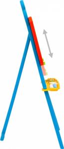 vidaXL Sztaluga dla dzieci 2-w-1 z tablicą kredową i białą 7